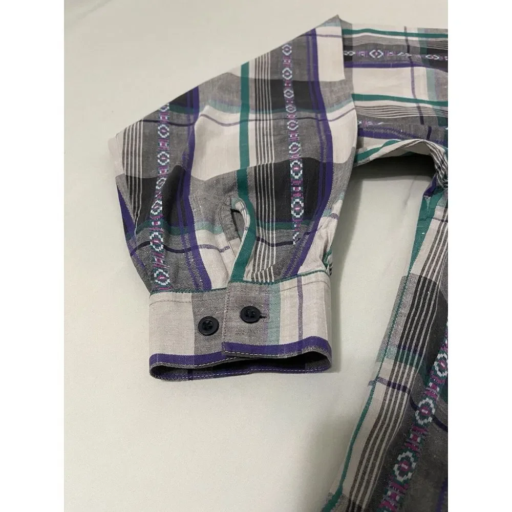 The North Face Button Up Shirt Vintage 90's‎ Aztec Mens Size M-L